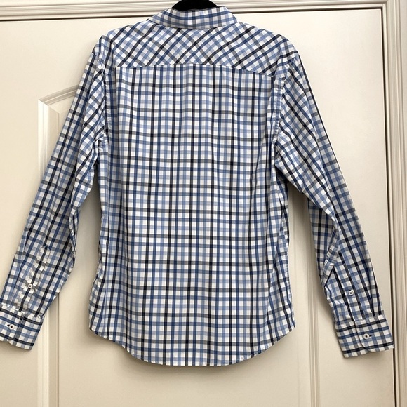 Untuckit Men's M Long Sleeve Multi Color Check Shirt button up Blue casual cool - Picture 2 of 10
